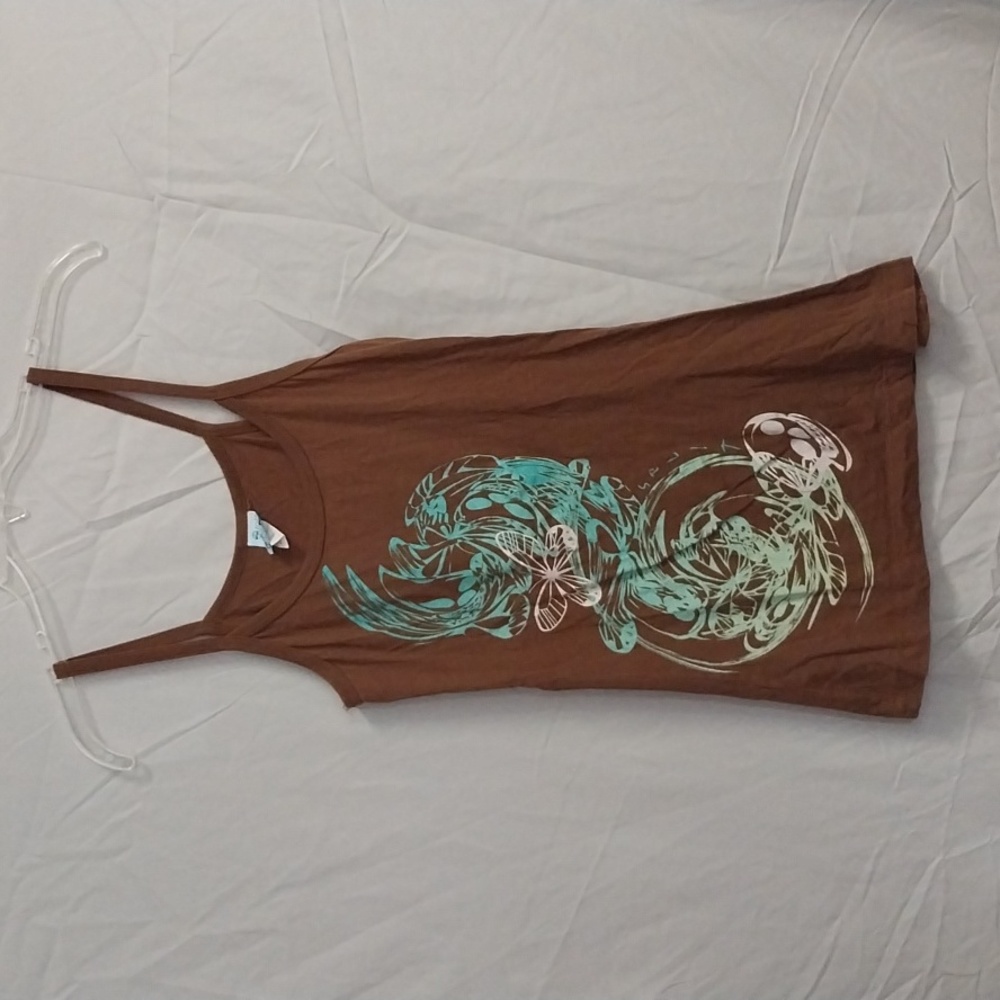 Women's Split brown tank top size M
